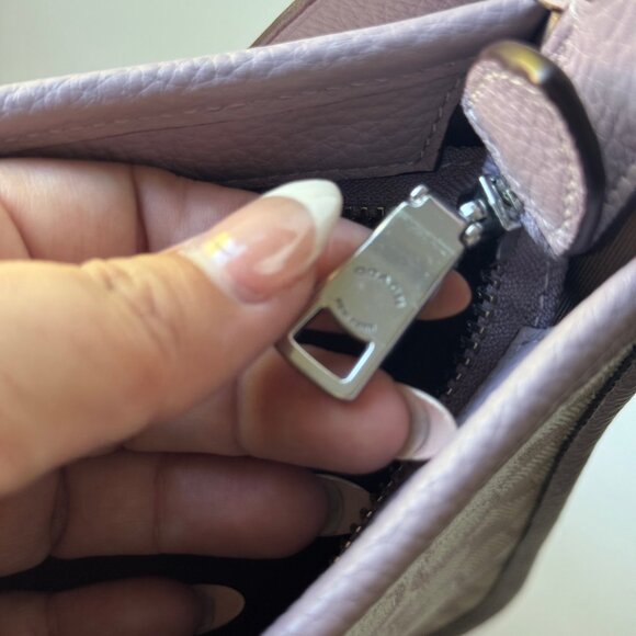 Coach Signature Dempsey Soft Lilac Crossbody Purse Handbag - Picture 14 of 16